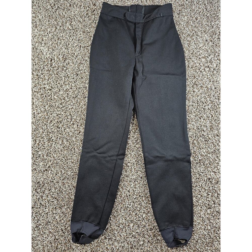 Vintage 1990s Schoeller Womens Sz 4 Stirrup Style Ski Winter Pants Black